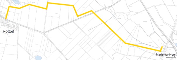 Eine Karte mit der Lage eines Wohngebietes.