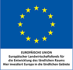 Das EU-Logo mit den Worten „EU“ und einem Stern.